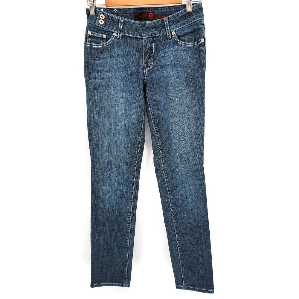 G By Guess Eva Skinny Jeans Womens Size 27 Mid Rise Medium Wash Stretch Denim